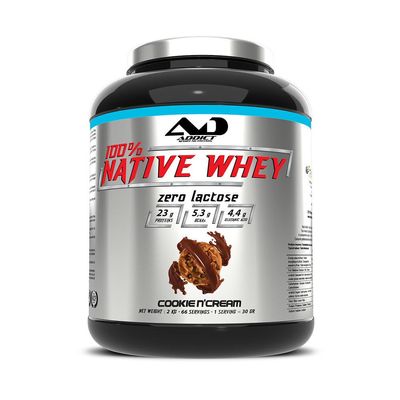 Addict Sport Nutrition - 100% Native Whey (2 kg) - Native Whey - Whey Without Added Sugar - Cookies & Cream
