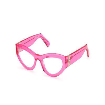 GCDS Unisex Prescription Cat-Eye Glasses, Fuchsia GD5024