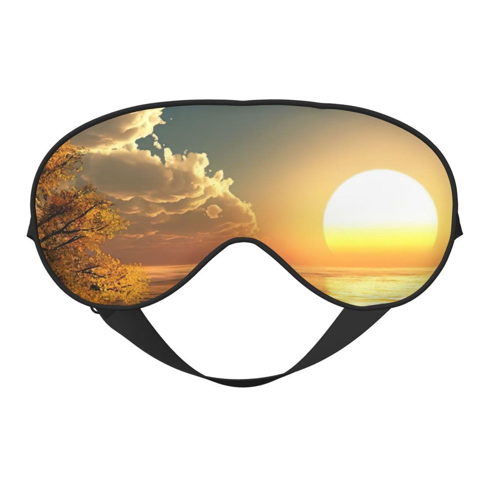 Good Morning Silk Sleep Mask with Elastic Band for Travel and Naps