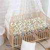 Odot Floral Fitted Sheet for Baby Crib, Stroller, Moses Basket and Bedside Bassinet, Orange Flowers, 40 x 90 cm view 3