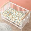 Odot Floral Fitted Sheet for Baby Crib, Stroller, Moses Basket and Bedside Bassinet, Orange Flowers, 40 x 90 cm view 4