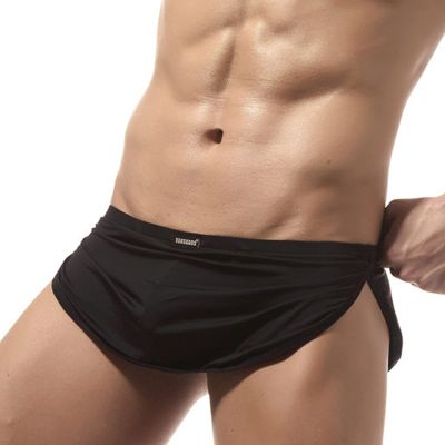 SRZYMJ Men's Cotton Briefs, Thongs & Boxers, Black, XL
