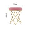 HYEFDWS Makeup Stool, Iron Salon Chair, Nordic Small Round Stool view 4