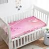 Morbuy Baby Crib Fitted Sheet, Water Drop Pattern, Microfiber, Pink, 35.4 x 21.7 in view 2