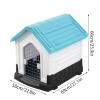 CTREVL Plastic Dog House, Outdoor Dog House with Sloped Roof and Raised Floor, Ventilation Openings and Skylight, for Small to Medium Dogs (Pink, 58 x 69 x 66) view 2