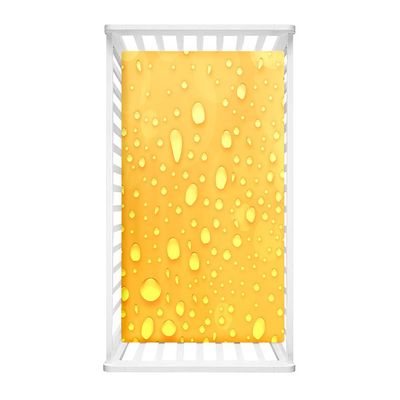 Morbuy Baby Crib Fitted Sheet, Microfiber, Yellow, 55 x 27.5 in