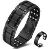 Cigmag Magnetic Bracelet for Men, Pure Titanium, Three-Row, Folding Clasp view 1