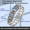 Cigmag Men's Stainless Steel Magnetic Bracelet with Three Rows of Ultra-Strong Magnets view 3