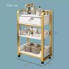 Mobile Salon Storage Trolley with 3 Drawers view 2