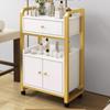Mobile Salon Storage Trolley with 3 Drawers view 3