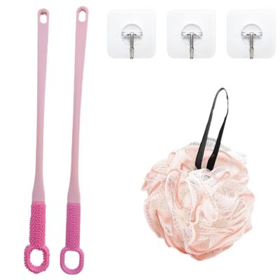Toe Cleaning Brush with Long Handle, Foot Scrubber