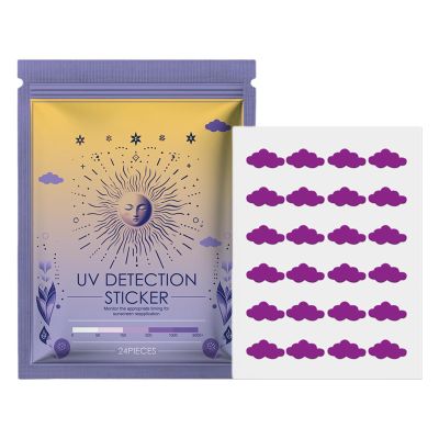24 UV Detection Sunscreen Stickers for Face and Body