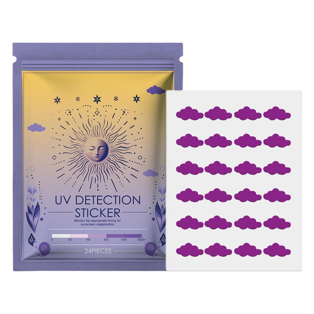 24 UV Detection Sunscreen Stickers for Face and Body