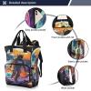 LINNIKEEEE Watercolor Astronaut Diaper Bag Backpack view 3