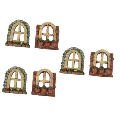 SEWOART 6-Piece Miniature Aquarium Ornament Set