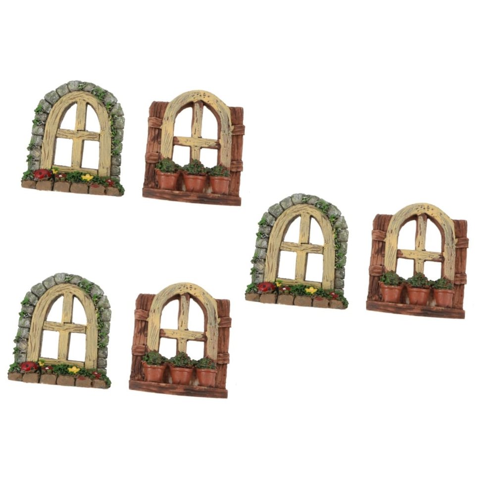 SEWOART 6-Piece Miniature Aquarium Ornament Set