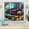 Fadaing Space Universe Planet Blackout Curtains, Starry Sky Design for Kids and Teens (2,100 x 140 cm W x H / 50 x 140 cm x 2) view 2