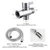 CHULKJFX Stainless Steel Handheld Toilet Sprayer with Wall-Mount Three-Way Valve view 3