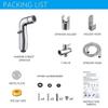 CHULKJFX Stainless Steel Handheld Toilet Sprayer with Wall-Mount Three-Way Valve view 4