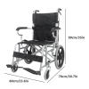 UYHBCNQD Lightweight Carbon Steel Transport Wheelchair with Hand Brakes, 220 lb Capacity view 2