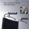 UYHBCNQD Lightweight Carbon Steel Transport Wheelchair with Hand Brakes, 220 lb Capacity view 3