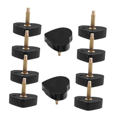 LIFKOME 5 Pairs Replacement Heel Tips for High Heels, Black PVC, Quiet and Stable