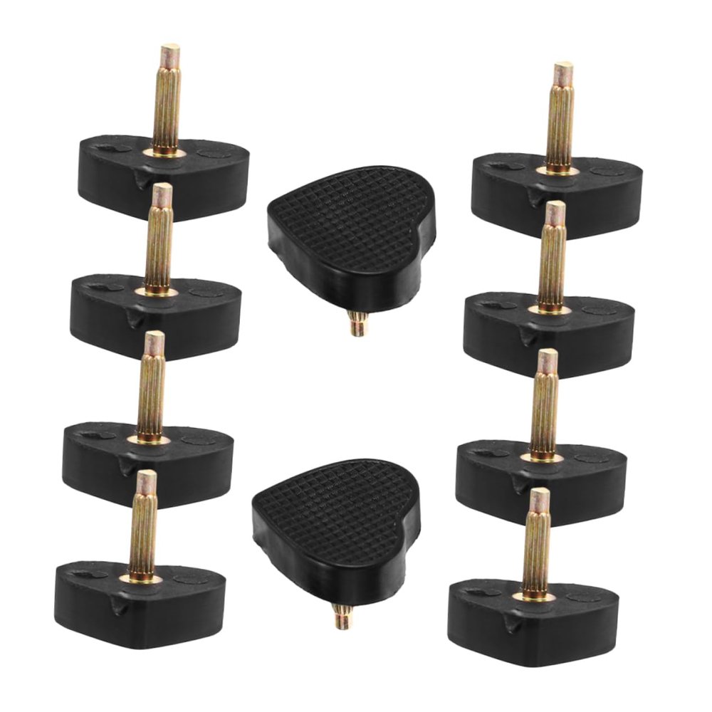LIFKOME 5 Pairs Replacement Heel Tips for High Heels, Black PVC, Quiet and Stable
