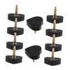 LIFKOME 5 Pairs Replacement Heel Tips for High Heels, Black PVC, Quiet and Stable view 1