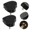 LIFKOME 5 Pairs Replacement Heel Tips for High Heels, Black PVC, Quiet and Stable view 3