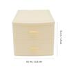Beige Plastic Drawer Organizer with Large Capacity view 2