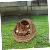 Parliky Woven Straw Chicken Sleeping Houses, 2 Pieces, 14 x 13 x 10.5 cm view 4