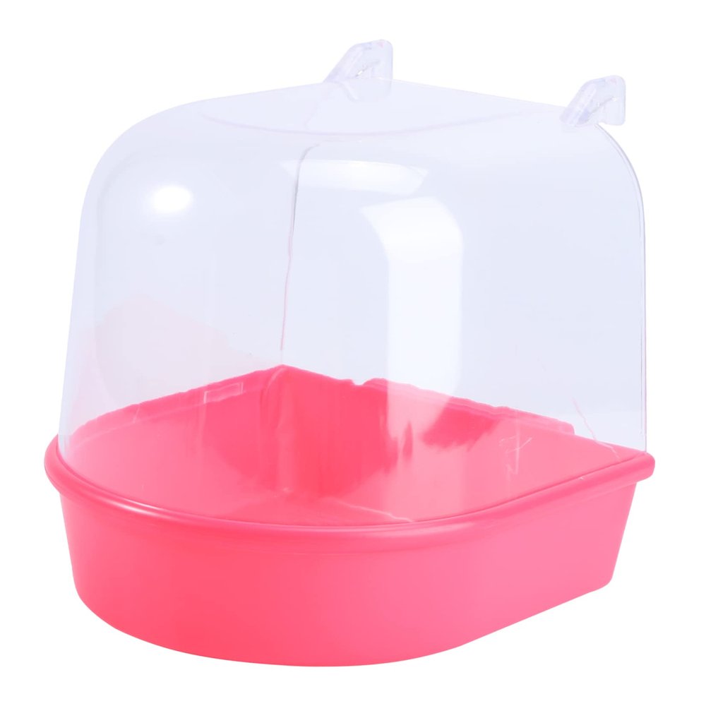 Sosoport 3-Piece Covered Bird Bath for Small Birds, Red
