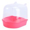 Sosoport 3-Piece Covered Bird Bath for Small Birds, Red view 1