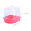 Sosoport 3-Piece Covered Bird Bath for Small Birds, Red view 3