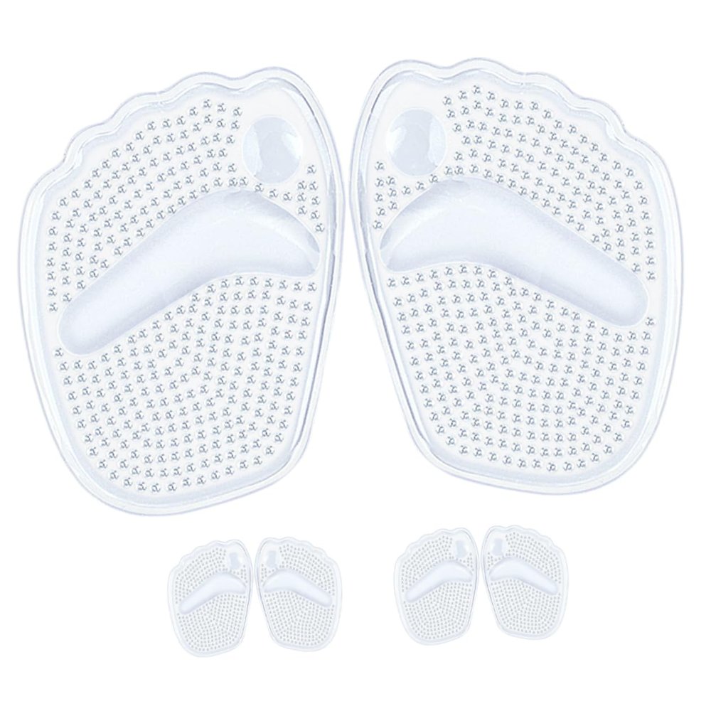 Mikinona Self-Adhesive Forefoot Pads with Pressure Relief and Cushioning for Women, 3 Pairs, Gel, Non-Slip, for High Heels and Everyday Shoes