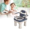 Commode Chair, 299 kg Capacity, Padded Seat, Fold-Up Arms view 1
