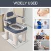 Commode Chair, 299 kg Capacity, Padded Seat, Fold-Up Arms view 3