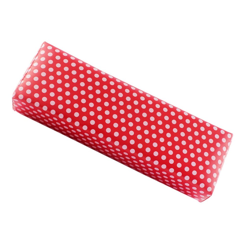Soft Red Dotted Leather Nail Art Hand Rest