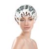 Delicious Coffee Print Double-Layer Lined Shower Cap, Reusable for Women view 2