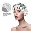 Delicious Coffee Print Double-Layer Lined Shower Cap, Reusable for Women view 3