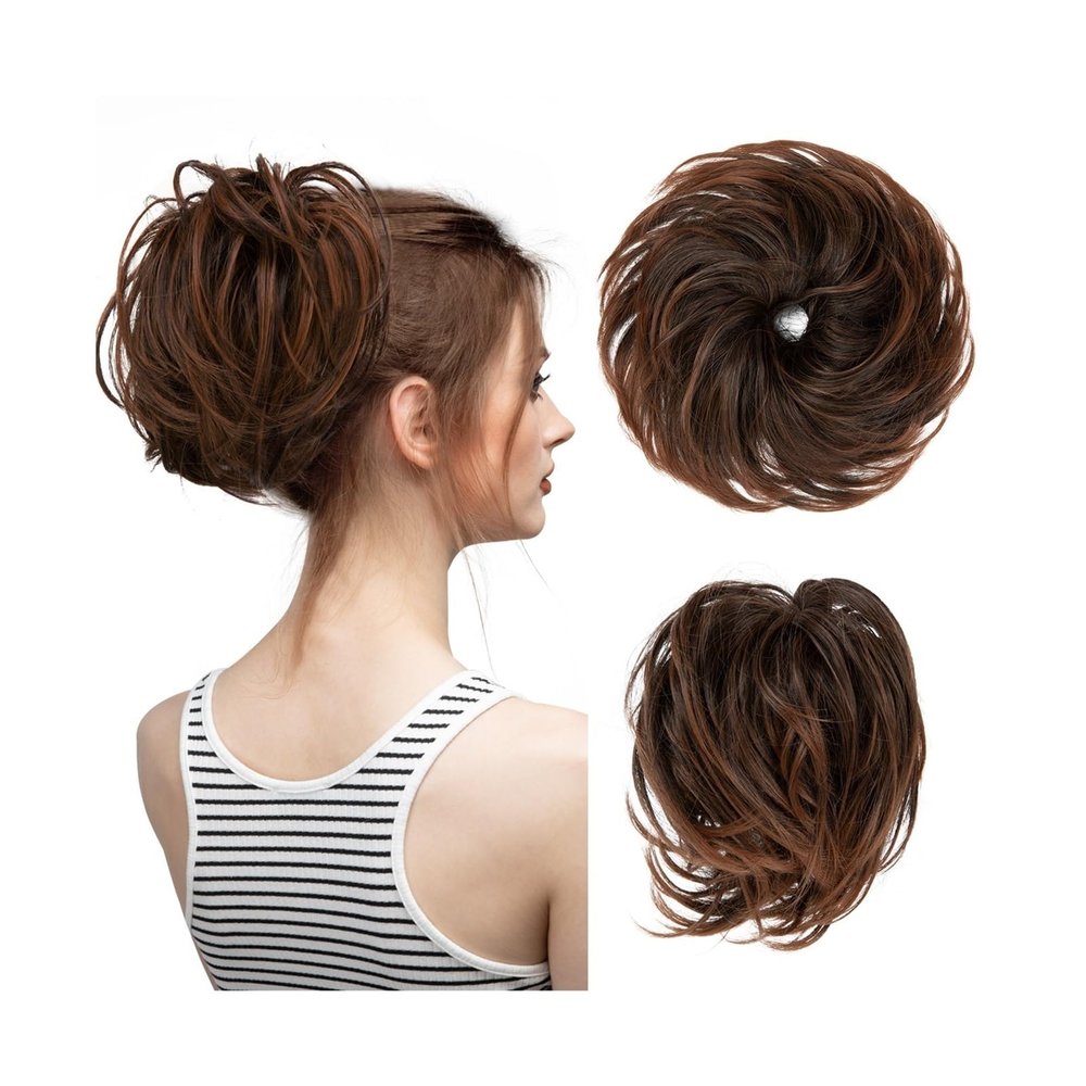 Synthetic Blonde Messy Bun Chignon Hairpiece for Women