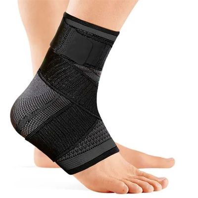 VONCYKI Adjustable Compression Ankle Brace, Black, 1 PC, Size M
