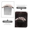 Healeved Metal Hair Comb with Rhinestone Pearls for Women and Girls view 3