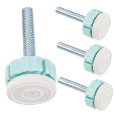 Hohopeti 4-Piece Mounting Screws for Baby and Stair Safety Gates, PVC-Coated Steel Threaded Rods