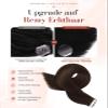 Moresoo Brown Remy Human Hair Tape Extensions, 16 in, Straight, Invisible, 20 pcs view 2