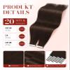 Moresoo Brown Remy Human Hair Tape Extensions, 16 in, Straight, Invisible, 20 pcs view 3
