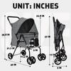 Foldable Pet Stroller for Small and Medium Dogs and Cats view 2