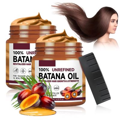 RoserRose 240 ml Batana Oil for Hair Growth, Organic Cold-Pressed Hair Oil with Rosemary (2-Pack)