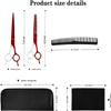 Hair Cutting Shears Set, 7.0 Inches, White and Red, Haircutting, Barber, Bangs and Thinning Shears view 2