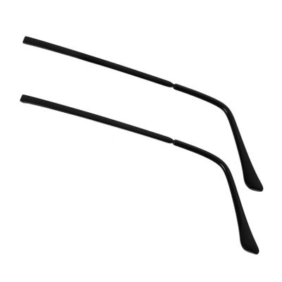 HOMOCONO Metal Eyeglass Temple Replacements, Black, 1 Pair